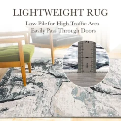 Washable Modern Abstract Living Room Area Rugs, Soft Non Slip Throw Carpet For Bedroom, Contemporary Floor Cover -The Range Shop GUEST a03fb178 3f96 4e29 89d2 1d1328321969