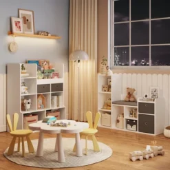 Kids Bookshelf, Children Bookcase With Soft Cushion Seat, Children Toy Storage Cubby, Kids Storage Cabinet For Playroom, Kids Room, Hallway 11 Kids Bookshelf, Children Bookcase With Soft Cushion Seat, Children Toy Storage Cubby, Kids Storage Cabinet For Playroom, Kids Room, Hallway -The Range Shop GUEST a08fd2c0 bbe5 4ee4 a093 f332d46ab1d5