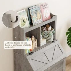 47.8''H Wooden Kids Bookcase & Toy Organizer With Flip-Top Lid, Boys/Girls Toy Storage Organizer For Playroom/Bedroom 12 47.8''H Wooden Kids Bookcase & Toy Organizer With Flip-Top Lid, Boys/Girls Toy Storage Organizer For Playroom/Bedroom -The Range Shop GUEST a0ff8664 b737 42fd aec3 4dfc712d9b37