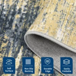 Modern Abstract Living Room Area Rug For Home Decor, Large Soft Non Slip Washable Carpet For Bedroom Dining Room -The Range Shop GUEST a28b4381 d5c2 40a2 94b6 76aa909d6a42