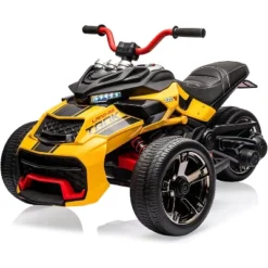 12V 3 Wheeler Ride On ATV Electric Motorcycle, W/Led Lights, High & Low Speed, Horn, Music, USB, Treaded Tires, For Kids Gift -The Range Shop GUEST a2bd4ec2 27cb 4a07 be5a e88d4f13577d