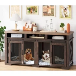 71" Dog Crate Furniture, Double Dog Crate Table, Double Dog Kennel Furniture With 3 Storages And Removable Divider For Large Medium Dogs 13 71" Dog Crate Furniture, Double Dog Crate Table, Double Dog Kennel Furniture With 3 Storages And Removable Divider For Large Medium Dogs -The Range Shop GUEST a2f6c89b a902 47a1 a53b dde42e3739f0