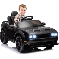 12V Licensed Dodge Challenger Kids Electric Car, Battery Powered Electric Vehicles With Remote Control, LED Lights, For Boys Girls -The Range Shop GUEST a2fe0f30 8721 40f9 82d9 cced629e1ca9