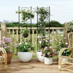 2 Pack 72x20Inch Garden Trellis For Climbing Plants, Decorative Metal Plant Trellis, Rust-Proof Privacy Screen For Outdoor Courtyards Lawns Patios -The Range Shop GUEST a30b9b82 2758 4a07 87b2 965e9fad4b45