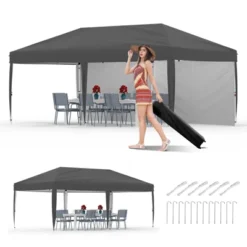 10x20 Heavy Duty Pop Up Canopy Tent With 2 Sidewalls, Outdoor Party, Market Stall, Camping, UV Protection, Waterproof, Roller Bag, 4 Weight Bags 18 10x20 Heavy Duty Pop Up Canopy Tent With 2 Sidewalls, Outdoor Party, Market Stall, Camping, UV Protection, Waterproof, Roller Bag, 4 Weight Bags -The Range Shop GUEST a4f2bead 247a 48ec 93cd 725f0cb03ea2