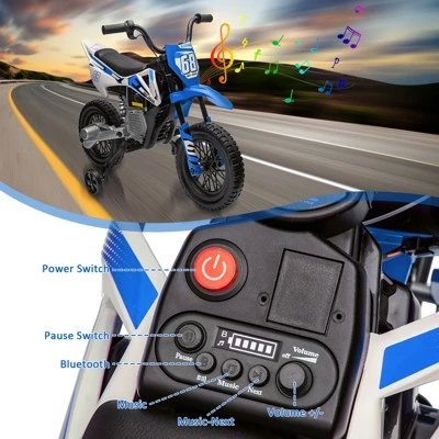 12V Kids Ride On Motorcycle, Electric Motorcycle For Kids With Music, Spring Suspension, Twist Grip Throttle, Ride On Car For Boys Girls 3-10 4 12V Kids Ride On Motorcycle, Electric Motorcycle For Kids With Music, Spring Suspension, Twist Grip Throttle, Ride On Car For Boys Girls 3-10 - Image 4