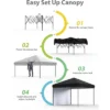 10x10 Pop Up Canopy Tent Outdoor Canopy With 1 Removable Sidewall, Commercial Instant Tent Shelter