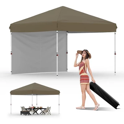 10x10 Pop Up Canopy Tent Outdoor Canopy With 1 Removable Sidewall, Commercial Instant Tent Shelter 8 10x10 Pop Up Canopy Tent Outdoor Canopy With 1 Removable Sidewall, Commercial Instant Tent Shelter - Image 8