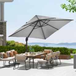 10ftx10ft Cantilever Patio Umbrella With Base,umbrella Outdoor Patio, 360 Rotation -The Range Shop GUEST a83efcd9 5391 446f 8c6f 6fb79294a4a2