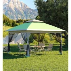 13x13 FT Gazebo Outdoor Canopy Tent, Outdoor Patio Gazebo, With Mosquito Netting, 4 Sandbags & Wheeled Bag, For Backyard 18 13x13 FT Gazebo Outdoor Canopy Tent, Outdoor Patio Gazebo, With Mosquito Netting, 4 Sandbags & Wheeled Bag, For Backyard -The Range Shop GUEST a86fd02a b3e8 4d77 913f c951012ae3e0