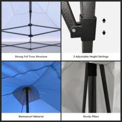 Commercial Canopy Tent 10x10 Pop Up Canopy Tent Heavy Duty 500D Waterproof With Roller Bag, 4 Sandbags For Outdoor Camping Stall Party Event -The Range Shop GUEST a886255e 3d4b 48bc 8fa5 80adfcc8a3c4