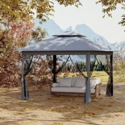 Outdoor Canopy Tent With Mosquito Netting, 11FT Outdoor Gazebo With Portable Carrying Bag -The Range Shop GUEST a8bafe7b 35c8 4b1a 8559 119d3e589ded