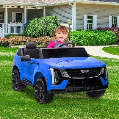 24V Licensed Cadillac Ride On Truck Car For Kids - 2 Seater Electric Vehicle W/Parent Remote Control, Smooth Start, For Boys Girls 1 24V Licensed Cadillac Ride On Truck Car For Kids - 2 Seater Electric Vehicle W/Parent Remote Control, Smooth Start, For Boys Girls