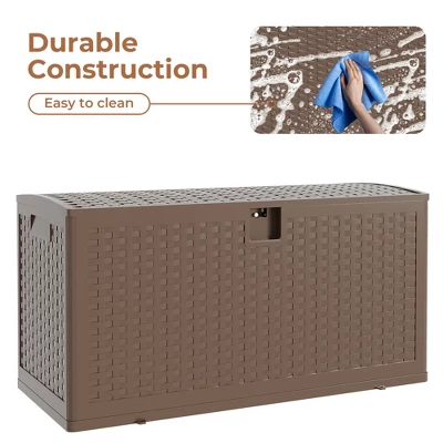 73 Gallon Outdoor Storage Box, Deck Boxes Outdoor Waterproof With Lid,Outside Storage Box Waterproof With Side Handles For Garden Pool 3 73 Gallon Outdoor Storage Box, Deck Boxes Outdoor Waterproof With Lid,Outside Storage Box Waterproof With Side Handles For Garden Pool - Image 3