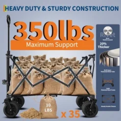 Heavy Duty Utility Beach Wagon Cart - Collapsible Wagon Beach With All Terrain Wheels, Extra Long Wagon Cart Foldable, Cup Holders For Sand 14 Heavy Duty Utility Beach Wagon Cart - Collapsible Wagon Beach With All Terrain Wheels, Extra Long Wagon Cart Foldable, Cup Holders For Sand -The Range Shop GUEST aa6ebe7d 316d 4743 8464 1383ee21f57c