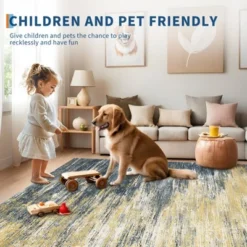 Modern Abstract Living Room Area Rug For Home Decor, Large Soft Non Slip Washable Carpet For Bedroom Dining Room -The Range Shop GUEST aacd3cc5 8ce4 4380 883c 3780c9fc895e