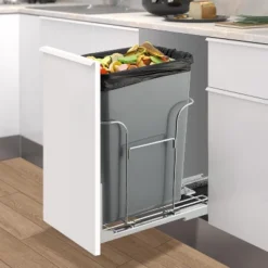 Undercabinet Trash System: 30L/35L Pull-Out Drawers W/Door Kits & Dampers | Fits 10-12" Cabinets | Steel | Silver (No Bins Included) -The Range Shop GUEST ac8b76ee dd33 4583 8ac8 c3b039df8290