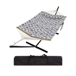 Ultra-Comfort 2-Person Hammock Set With Foldable Steel Frame - Heavy-Duty Outdoor Lounger, 450lb Capacity, Carry Bag, Garden, Camping & Patio 18 Ultra-Comfort 2-Person Hammock Set With Foldable Steel Frame - Heavy-Duty Outdoor Lounger, 450lb Capacity, Carry Bag, Garden, Camping & Patio -The Range Shop GUEST adb68ab6 a211 4f54 b9a7 da947f5fd2d4