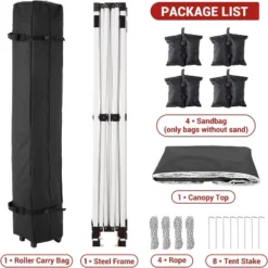 10x10 Pop Up Camping Tent, Pop Up Canopy Tent, Tarp Beach Tent W/ 4 Sandbags, Waterproof Sun Shelter Gazebo For Party, Camping, Commercial Events -The Range Shop GUEST ae389181 fa00 4eca af90 7ed0127e0b32