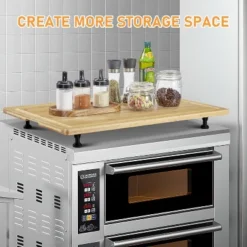 Wooden Stove Top Cover, With Groove And Adjustable Legs For Gas, Electric Stove, Chopping Board For Rvs, Small Kitchens, Camping -The Range Shop GUEST ae70e11a b404 4f50 95d4 13ffc8351706