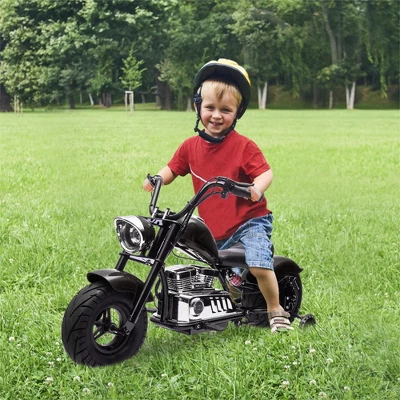 Kids Electric Dirt Bike, 36V Powered Ride On Motorcycle, 350W Torque Motorbike W/Training Wheel, Leather Seat, Music, LED Headlight For Boys Girls 8 Kids Electric Dirt Bike, 36V Powered Ride On Motorcycle, 350W Torque Motorbike W/Training Wheel, Leather Seat, Music, LED Headlight For Boys Girls - Image 8