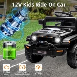 Ride On Truck For Kids, 12V Battery Powered Toy Car With Remote Control, Spring Suspension, LED Headlight And Music, Toddler Electric Vehicles For 3+ -The Range Shop GUEST b0896854 8ef5 4c1c 88eb 9565007e0fe3