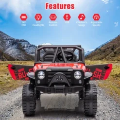 24V 2-Seater Kids Ride On Truck Car With Remote Control, Powered Electric Vehicles, 2WD Dual Motors Vehicle With LED Light Music For Boys And Girls -The Range Shop GUEST b26ef3fd 2732 4067 8519 982850454a3d