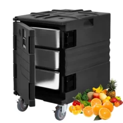 Portable Food Warmer, 82 Qt Hot Box, Large Inner Capacity, Universal Wheel, Compatible With 3/6" Or 6/2.5" Plates, (Universal Wheel)