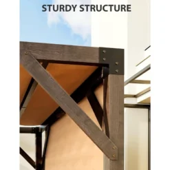 12x14 FT Wood Pergola With Retractable Shade Canopy, Wood Gazebo, Solid Structure, Durable Outdoor Pergola For Patio, Backyard, Deck, Garden -The Range Shop GUEST b431d503 d694 4c55 838f 9b9b799260a8