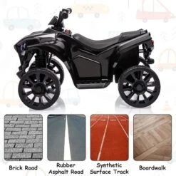 6V Ride On Toy, Kids ATV 4 Wheeler With 1.8MPH Max Speed, Wear-Resistant Wheels, Music & Foot Pedal, Electric Quad Car For Kids Toddlers -The Range Shop GUEST b618d611 a504 4b14 8e0c 9408b31b7180