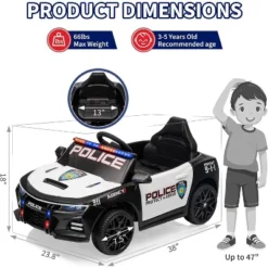 12V Kids Police Ride-On Car, Remote Control Electric Toy With LED Lights, Music, Horn & Safety Belt 9 12V Kids Police Ride-On Car, Remote Control Electric Toy With LED Lights, Music, Horn & Safety Belt -The Range Shop GUEST b6b30947 5db6 4d61 8cc4 1093c065bac6