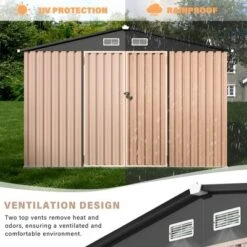 Outdoor Metal Storage Shed, Weatherproof Garden Shed With Lock, Sloping Roof & Ventilation, For Backyard, Patio & Garage Storage -The Range Shop GUEST b881ae13 d4af 4169 8e34 95db1e642e81