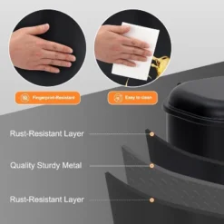 8 Gallon Step Trash Can, Garbage Can With Soft-Close Lid, Metal Garbage Bin, Without Inner Bucket -The Range Shop GUEST b9f9c926 3f53 46a2 98a3 084a65c77d31