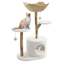 Modern Wood Cat Tree Tower For Large Cats, Luxury Pear Wood Condo, Platforms, Scratching Posts, All-Season Mats, 43" Cat Furniture 15 Modern Wood Cat Tree Tower For Large Cats, Luxury Pear Wood Condo, Platforms, Scratching Posts, All-Season Mats, 43" Cat Furniture -The Range Shop GUEST ba217964 2da7 4edb 9eb4 927b3616bc41