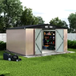 Outdoor Metal Storage Shed, Weatherproof Garden Shed With Lock, Sloping Roof & Ventilation, For Backyard, Patio & Garage Storage -The Range Shop GUEST bb69d803 b494 4270 8a93 0c9b9948597f