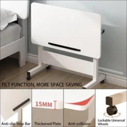 Standing Computer Desk With Wheels ，Height Adjustable，Mobile Computer Table Sit Stand Up For Work Office Home -The Range Shop GUEST bc0b7871 9f92 4063 8eee 866ca71de5d3