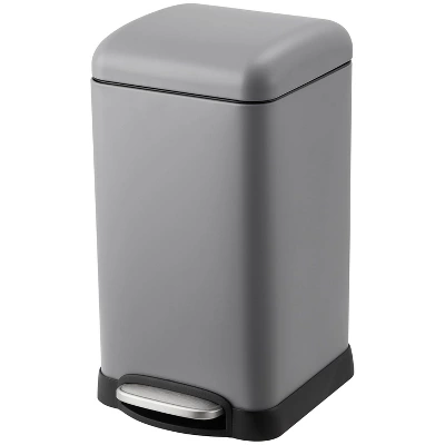 12L Bathroom Trash Can With Lid, Stainless Steel Kitchen Trash Can, Step-On Pedal, Fingerprint-Resistant Finish For Kitchen, Bathroom 8 12L Bathroom Trash Can With Lid, Stainless Steel Kitchen Trash Can, Step-On Pedal, Fingerprint-Resistant Finish For Kitchen, Bathroom - Image 8