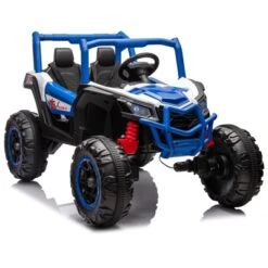 24V Kids Electric UTV 2-Seater With Remote, 4WD Spring Suspension, EVA Wheels, Dual Seat Belts, 110LBS Capacity