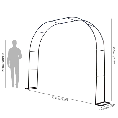 Metal Garden Arch Trellis , Weatherproof Arch Frame For Climbing Plants, Outdoor Indoor Arbor Archway For Decorations 3 Metal Garden Arch Trellis , Weatherproof Arch Frame For Climbing Plants, Outdoor Indoor Arbor Archway For Decorations - Image 3