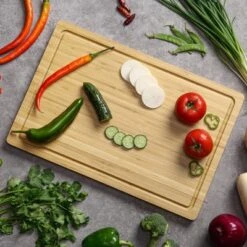 Large Bamboo Cutting Board With Built-in Deep Juice Groove And Back Inner Handles, Easy Cleaning -The Range Shop GUEST bef58df1 f2fc 4cef a200 d19339ab978e
