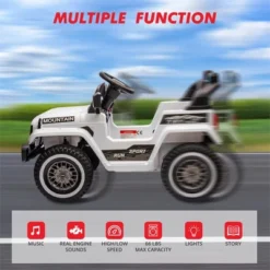12V Kids Ride On Truck Car, Electric Vehicles With Remote Control, Spring Suspension, Lights, Music, Battery Powered Ride On Toy For Boys Girls -The Range Shop GUEST bf4a08c6 798f 4857 b4a9 a3b5064919eb