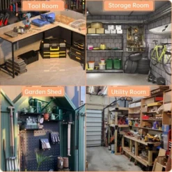 Outdoor Metal Storage Shed， Large Weatherproof Garden Shed For Tools，with Lockable Doors And Sloping Roof，for Lawn Equipment, Patio & Backyard -The Range Shop GUEST bfaf2854 6208 4c0b 8742 7057fa77f8c8