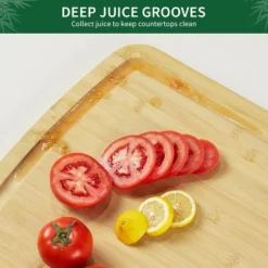 Extra Large Bamboo Cutting Board For Kitchen, Stove Top Cover Wood Butcher Block With Juice Groove For Meat Turkey Carving Charcuteries, 0.8" Th -The Range Shop GUEST c0187d4d 8dbc 4791 958b 137cee07120f