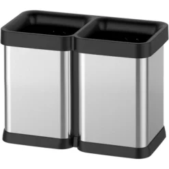 10.6 Gallon Dual Compartment Trash Can, Stainless Steel Garbage Can, Open Top Kitchen Waste Bin -The Range Shop GUEST c1ce06e4 412a 4070 9d1e a70fa75fb219