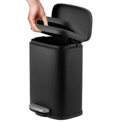 1.3 Gallon Small Bathroom Trash Can, Stainless Steel Garbage Can With Soft Close Lid & Removable Inner Bucket, Slim For Small Spaces, Kitchens -The Range Shop GUEST c1e34654 7a42 4feb bc2c 3d0004a49597