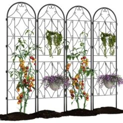 Garden Trellis 75x20 Inch, Decorative Metal Trellis For Climbing Plants Outdoor, Rustproof Garden Fence Plant Support Frame For Patio & Yard -The Range Shop GUEST c3898470 0b5b 41f0 b734 1ed5573977cb