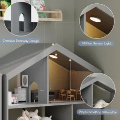 Kids Bookshelf, Toy Storage Organizer, Wooden Toddler Bookcase W/Motion Sensor Light For Kids -The Range Shop GUEST c4187551 6145 4960 945b 624702fbb91e