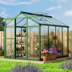 Greenhouses For Outdoors,Large Outdoor Greenhouse With Roof Vent And Heavy-Duty Aluminum Frame, Walk-in Garden Greenhouse For Backyard, Patio, Lawn -The Range Shop GUEST c4900b15 5dbb 4fac 83f4 6c5742ca1560