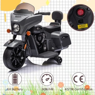 6V Electric Dirt Bike For Kids, Powered Riding Toys W/Grip Handleader, Kids Ride On Motorcycle Toys W/USB, AUX, Music, Headlight For Toddlers 2-10 6 6V Electric Dirt Bike For Kids, Powered Riding Toys W/Grip Handleader, Kids Ride On Motorcycle Toys W/USB, AUX, Music, Headlight For Toddlers 2-10 - Image 6