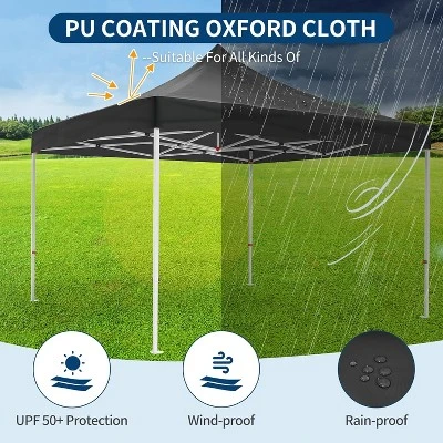 10 X 10 FT Pop Up Canopy, Heavy Duty Instant Tent W/Carry Bag, All Season Commercial Sun Shelter, Portable Canopy For Patio, Backyard, Bench, Garden 1 10 X 10 FT Pop Up Canopy, Heavy Duty Instant Tent W/Carry Bag, All Season Commercial Sun Shelter, Portable Canopy For Patio, Backyard, Bench, Garden